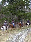 Rachelle, Justin, Danielle, & Niki riding after doing farm chores