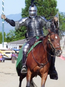 09/22/09 Troupe of jousting horsemen out of Seattle performing in Enumclaw.