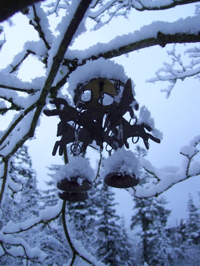 12/29/10 Snow covered wind chime.