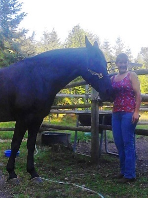 07/24/13 Debi with her new horse Diva.